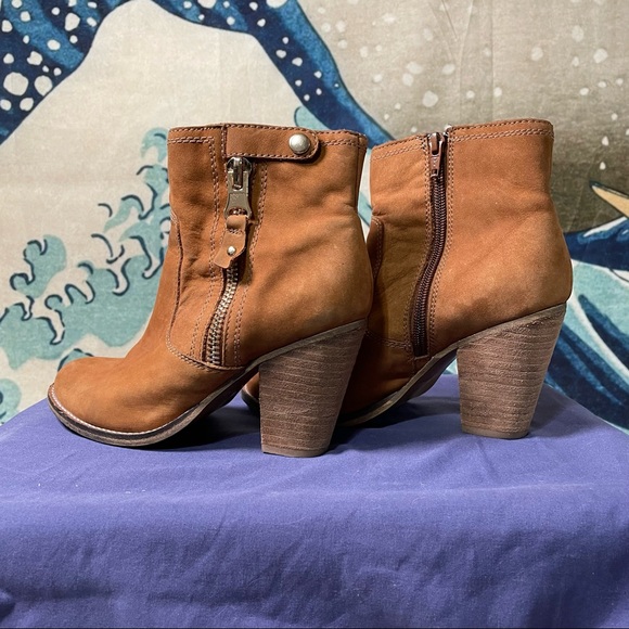 ALDO Ankle Bootie REAL SUEDE (Cognac) - Picture 3 of 4